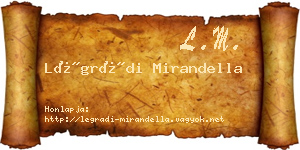 Légrádi Mirandella névjegykártya