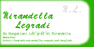 mirandella legradi business card